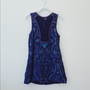 Free People Boho embroidered mini dress